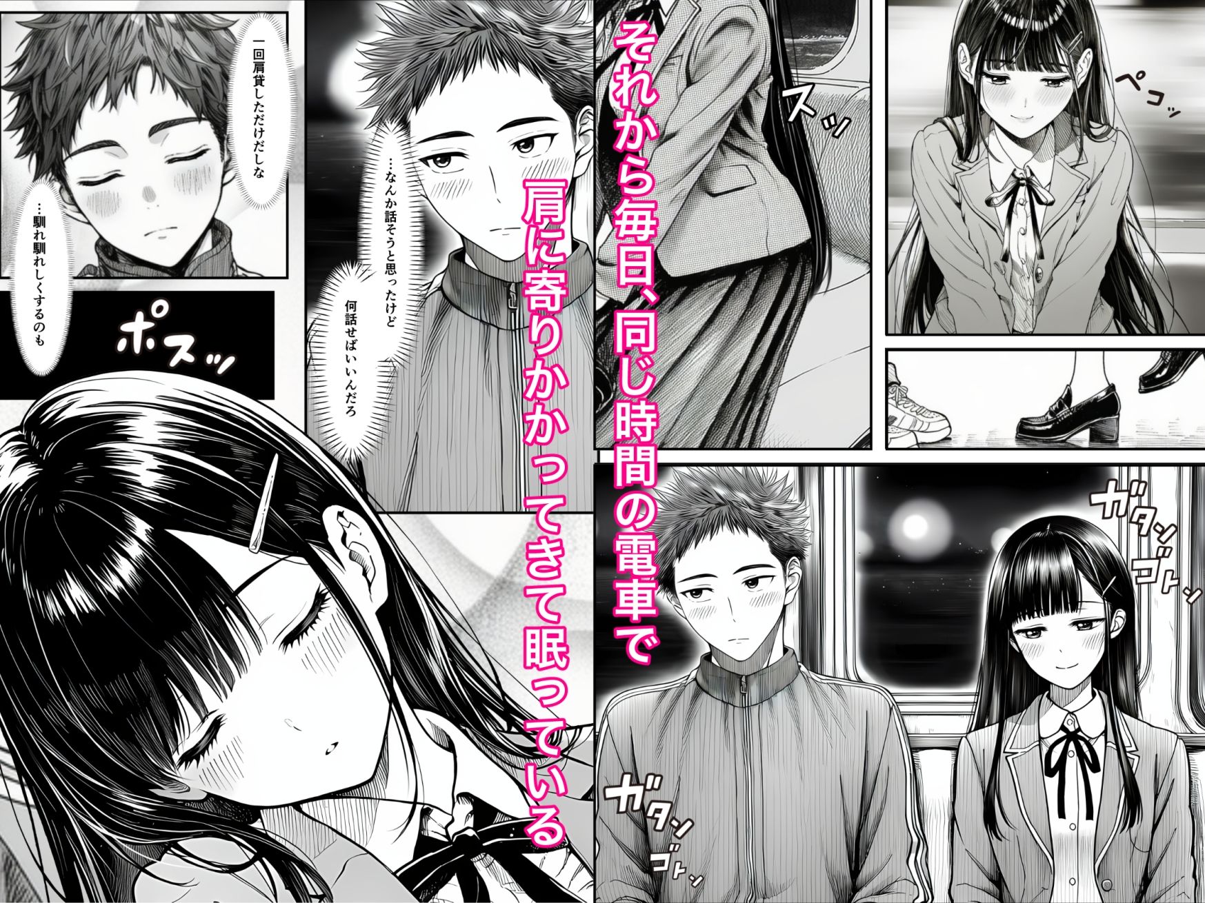 電車で何度も肩にもたれかかってくる女の子と、子作りセックスしてしまった_002